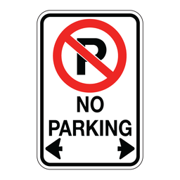 RB52, OVERSIZED No Parking, 60x90cm (formerly RB152)