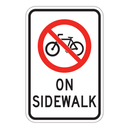 RB104, Cycling Prohibited on Sidewalk, 30x45cm