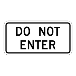 RB19T, OVERSIZED Do Not Enter Tab, 90x45cm