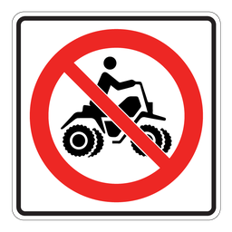RB115, Off-Road Vehicles Prohibited, 60x60cm