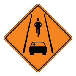 TC102, Share Use Lane Single File, 60x60cm, High Intensity Grade