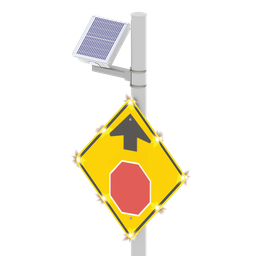 [0040394] R247-E, WB1101 LED Enhanced Sign 48", HIP, Yellow LED, Side of Pole Mount , Solar Engine Yellow