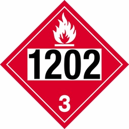 1202 Flammable Liquid Placard Reflective 10 3/4&quot; x 10 3/4&quot;