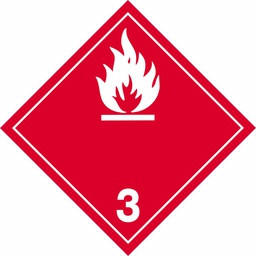 Flammable 3 Placard Reflective 10 3/4&quot; x 10 3/4&quot;