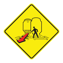 WC40, Second Train Warning, 60x60cm