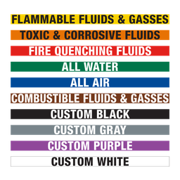 Pipe Marking Label 1" H